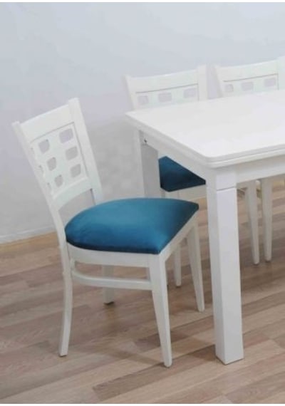 Masa -sandalye Takımı Model 9GÖZ Kayın Torna Retro Parlak beyaz Sandalye Sabit masa Köşe El Yapım Masa -sandalye Takımı Model 9GÖZ Kayın Torna Retro Parlak beyaz Sandalye Sabit masa Köşe El Yapım