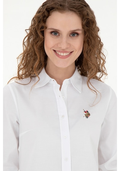 U.s. Polo Assn. Kadın Beyaz Gömlek Basic 50283987-vr013 Beyaz