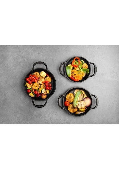 Sava Home 3'lü Döküm Sahan Seti Yumurta Sahanı 18-20-22 Cm, Üçlü