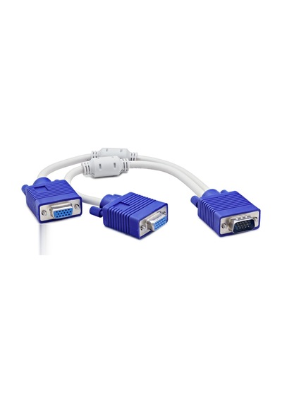 30 Cm Ölçülü Vga Y Çoklayıcı Kablo 2 Çıkışlı