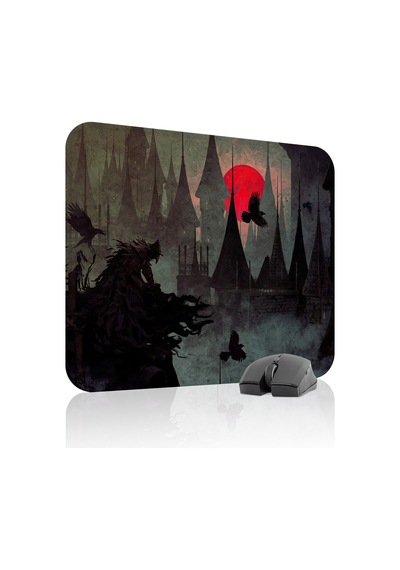 Bloodborne Kaymaz Dikişli Kauçuk Oyuncu Mousepad V3 - 48x40 Xl Gaming Mouse Pad Fare Altlığı