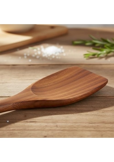 Doğal Akasya Ağacından El Oyması Servis Çatalı 26cm Antibakteriyel, Dayanıklı Ve Çevre Dostu Ahşap Kaşığı Şık Ve Uzun Ömürlü Mutfak Gereci Akasya Geniş Spatula 0