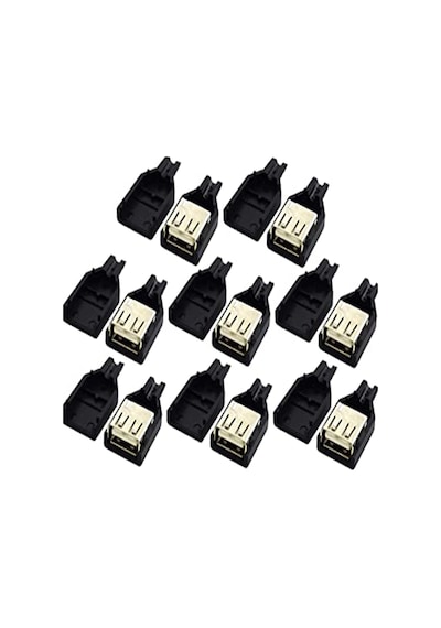 10 Adet 4 Pin 2.0 Usb Dişi Soket Plastik Kapaklı Usb Fiş Konektör