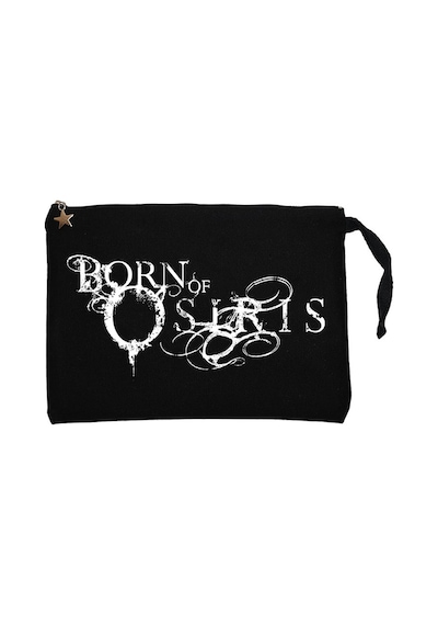 Born of Osiris Black Siyah Clutch Astarlı Cüzdan / El Çantası Siyah