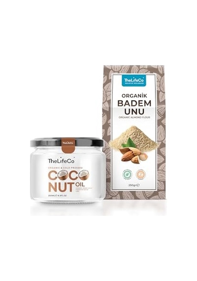 Organik Badem Unu 250 Gr + Organik Soğuk Sıkım Hindistan Cevizi Yağı 250 Ml Diğer