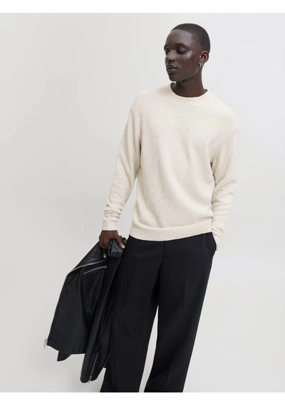 Jack & Jones Jack&jones 12286144 0 Yaka Erkek Triko - Krem