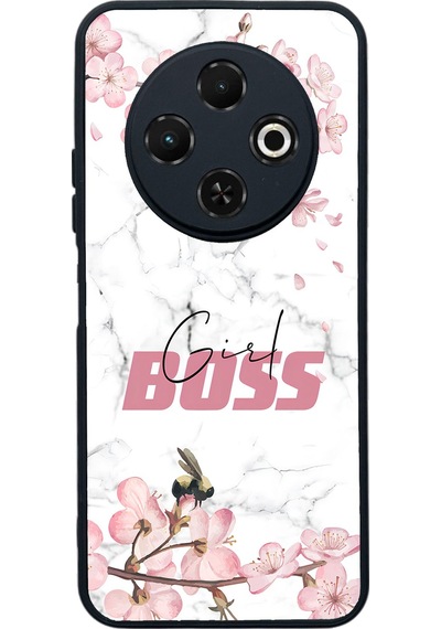 Tecno Spark 30c Sakura Girl Boss Tasarımlı Glossy Telefon Kılıfı Çok Renkli