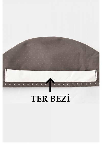 Unisex Siyah Atatürk Imza Desenli Cerrahi Bone Doktor Hastane Hemşire Bonesi