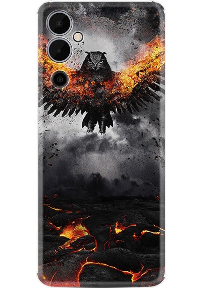 Tecno Pova Neo 2 Kılıf Silikon Desen Özel Seri Ateş Kartalı 1766