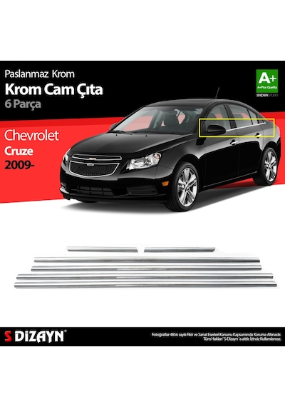 S-Dizayn  Chevrolet Cruze Sd Krom Cam Çıtası 6 Prç 2009 Üzeri N11.3105