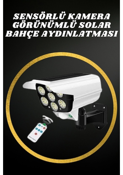 Solar Lamba Kamera Görünümlü Duvar Lambası Dönebilen Bahçe Aydınlatması Diğer 40771158