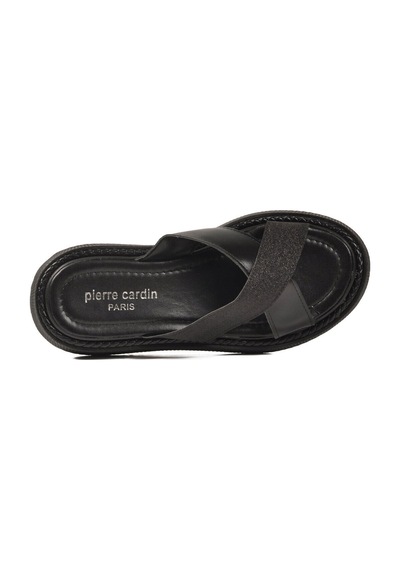 Pierre Cardin Siyah Çapraz Bantlı Hafif Kadın Terlik Pc-54688 Z Siyah