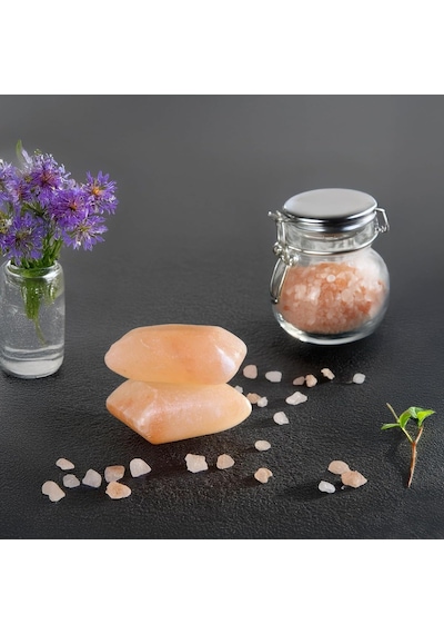Hanzade Bitkisel Çankırı Tuz Sabunu + Himalaya Tuz Sabunu 2'li Set 300-350 Gr Zengin Mineralli Doğal Saf Kaya Tuzu S Çok Renkli