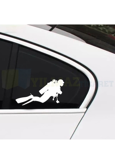 Dalgıç Oto Sticker Dalış Deniz Su Altı Çıkartma Etiket Yapıştırma