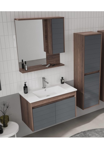 Orka Serra 85 Cm Navaro/antrasit Banyo Dolabı Takımı Navaro/antrasit Orka Serra 85 Cm Navaro/antrasit Banyo Dolabı Takımı Navaro/antrasit