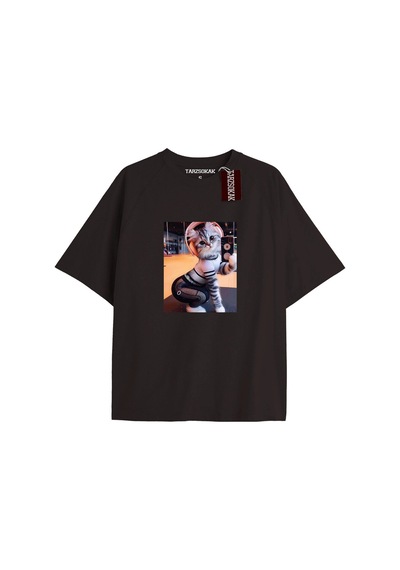 Tarzsokak California Baskılı Oversize Kalıp Unisex T-shirt Beyaz