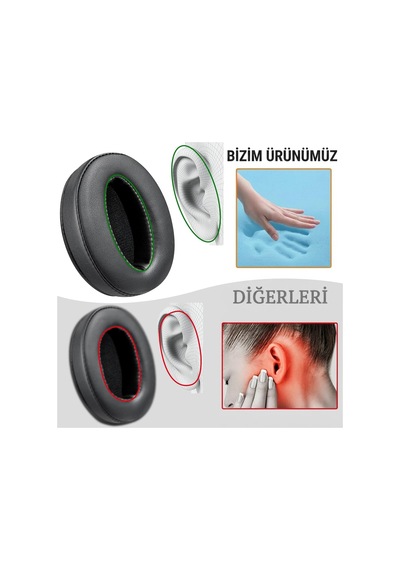 Sennheiser Hd450bt/hd4.50bt/hd4.50btnc/hd4.50se/hd458bt/hd350bt/hd4.40bt/hd400s/hd4.30g/hd4.20s/hd300 İle Uyumlu Protein Deri Kulaklık Pedi - Ses Yalıtımlı Hafızalı Köpük Protein Deri