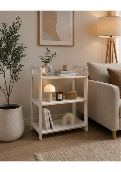 Pema Home %100 Mdf Modern Minimalist 3 Raflı Çok Amaçlı Dekoratif Düzenleyici Kitaplık Beyaz Pema Home %100 Mdf Modern Minimalist 3 Raflı Çok Amaçlı Dekoratif Düzenleyici Kitaplık Beyaz