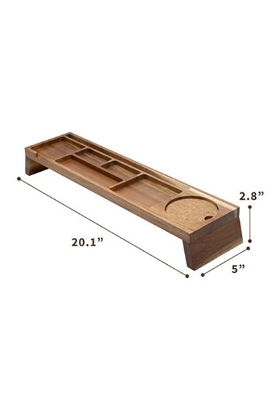 Premium Ahşap Masaüstü Organizer Ve Klavye Standı