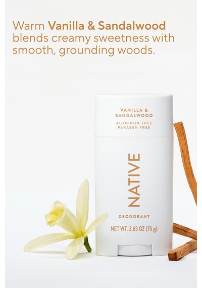 Native Vanilla & Sandalwood Alüminyumsuz Stick Deodorant 75gr