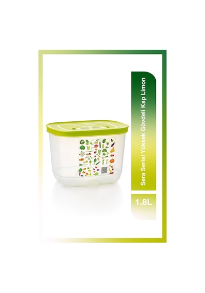 Tupperware Sera Serisi Yüksek  Gövdeli Kap 1.8L Limon