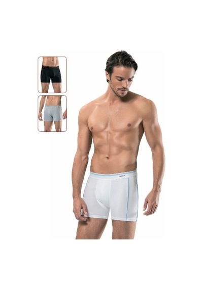 Erdem 1431 3'Lü Erkek Likralı Boxer Siyah