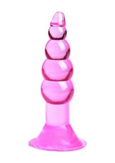 Backpart Boğumlu Vantuzlu 11.5cm Anal Tıkaç - Mor