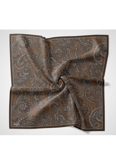 Silk Home Viskon Velora Eşarp Dört Mevsim Etro Desen Antrasit 90x90 Çok Renkli