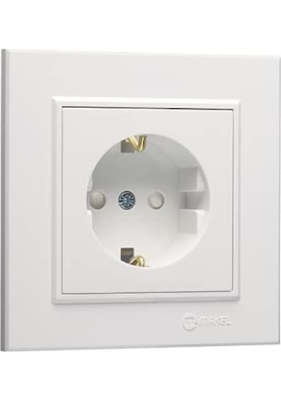 Makel Karea Çocuk Korumalı Topraklı Priz Beyaz Modül+Kapak+Çerçe