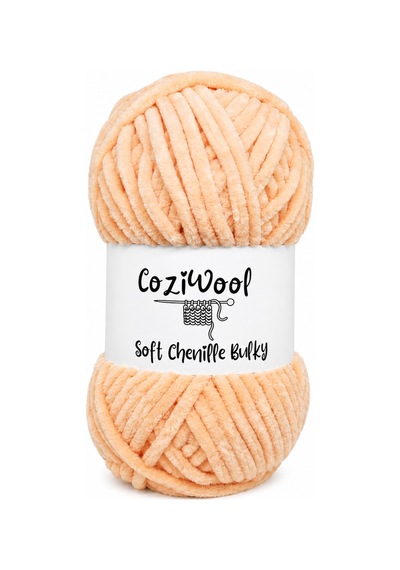 Kadife İp Soft Chenille Bulky 5'li Paket 5x100 Gr 120 Mt El Örgü İpi Somon - 875823131