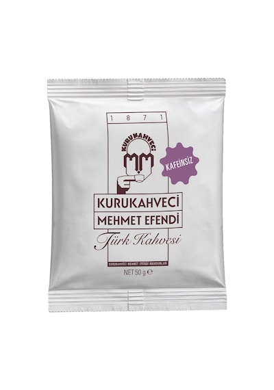Kurukahveci Mehmet Efendi Kafeinsiz Türk Kahvesi 50g - Swiss Water Yöntemi - 4 Adet Tarı
