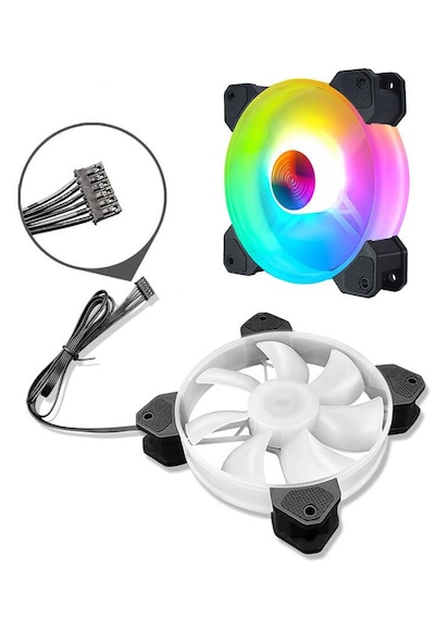 Coolmoon 12cm Rgb Işık Kasa Fan 12v 6 Pin Kontrolcü Gerektirir