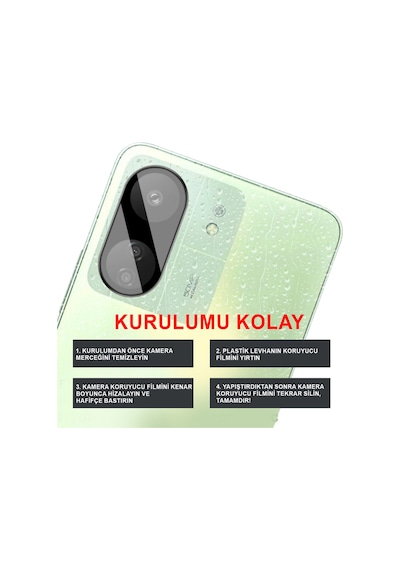 Redmi 13c Uyumlu Kamera Lens Koruyucu Dayanıklı Kamera Koruyucu