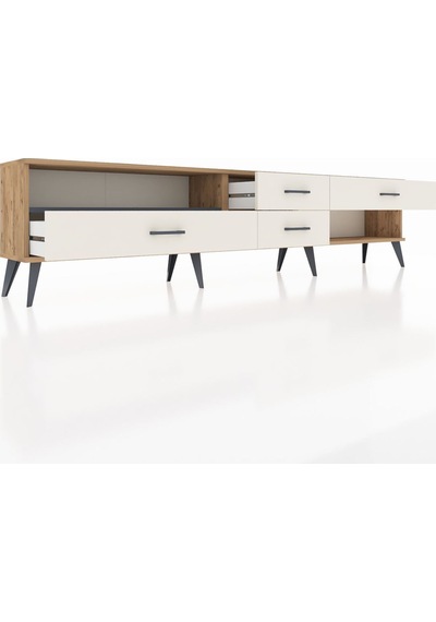 Arges Tv Ünitesi Tek Raflı 4 Çekmeceli 220x30x51 Çam-antrasit/aytaşı Antrasıt/aytası - Atlas Çam Arges Tv Ünitesi Tek Raflı 4 Çekmeceli 220x30x51 Çam-antrasit/aytaşı Antrasıt/aytası - Atlas Çam