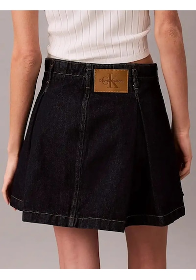 Calvin Klein Pleated Denım Skırt Ck Classıc R Lacivert Kadın Etek
