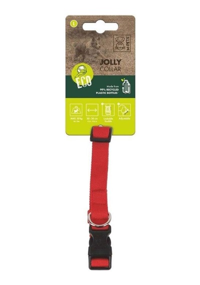 M-pets Jolly Köpek Boyun Tasması Kırmızı L Kırmızı