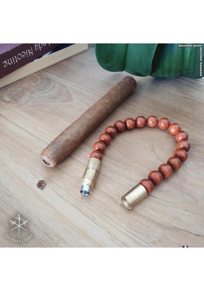 Les Fines Lames Punch Bileklik Brass Kırmızı Jasper -  S