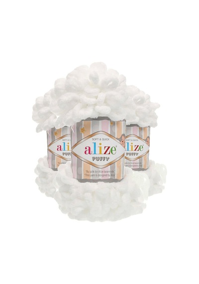 Alize Puffy 55 Beyaz 5 Adet Alize Puffy 55 Beyaz 769851343242