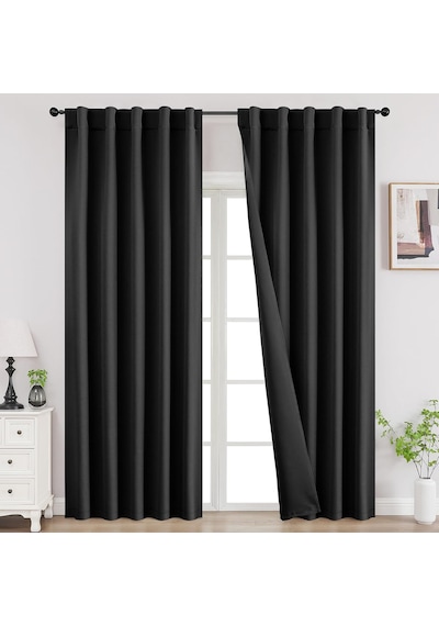 Yatak Odası İçin 225 Cm Perdeler, Karartma Perdeleri 225 Cm Uzunluğunda, Oda Karartma Perdeleri Ve Oturma Odası Pencere Çubuğu Cep Arka Sekmesi G132 X U 227 Cm, Siyah Yatak Odası İçin 225 Cm Perdeler, Karartma Perdeleri 225 Cm Uzunluğunda, Oda Karartma Perdeleri Ve Oturma Odası Pencere Çubuğu Cep Arka Sekmesi G132 X U 227 Cm, Siyah