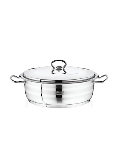Safinox Flavia Çelik Kısa Tencere 34X13 CM-10 Litre