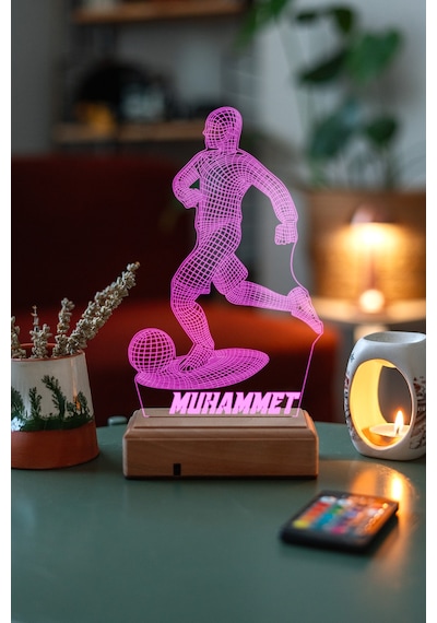 Futbol Ve Futbolcu Sevenlere Hediye 3D Gece Lambası