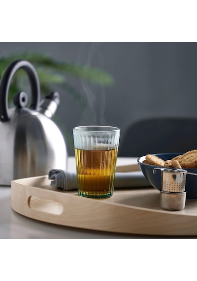 4 Adet Cam Bardak Seti Açık Turkuaz Renk Meridyendukkan 31 Cl, 4 Adet