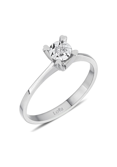 Lova 0,40 Karat Efektli Pırlanta Tektaş Yüzük - 1040113