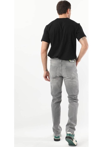 Banny Jeans Erkek Dizi Yırtık Jean Pantolon Gri 28