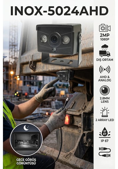 Inox-5024ahd Yüksek Çözünürlüklü Ahd Güvenlik Kamerası - Ir Gece Görüşlü Dvr Uyumlu Kamera