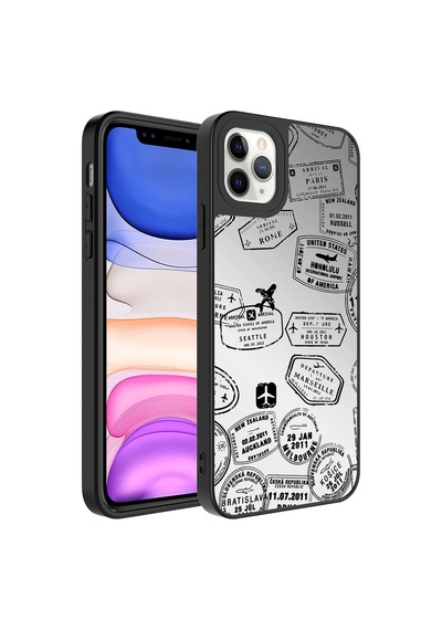 Apple Uyumlu iPhone 11 Pro Kılıf Aynalı Desenli Kamera Korumalı Parlak Zore Mirror Kılıf