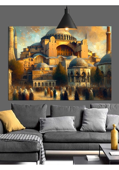 Ayasofya Cami Dekoratif Kanvas - Mdf Ahşap Tablo