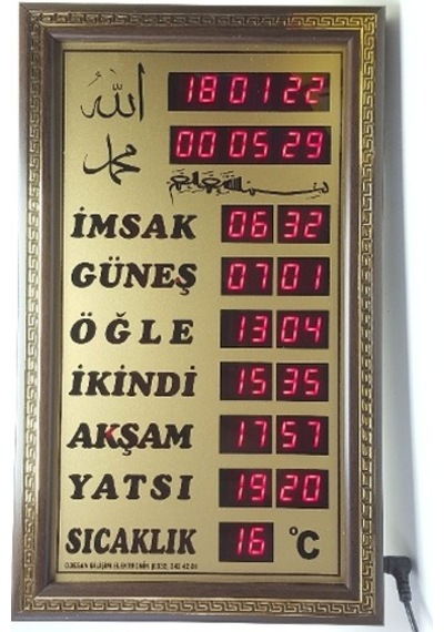Odesan Ev Tipi Küçük Vakitmatik-5Vakit Ezan Okur-Dijital İmsakiye