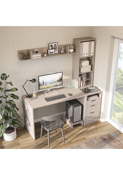 Mode Kitaplıklı Çalışma Masası , Bilgisayar Masası, Çekmeceli Çalışma Masası, Çalışma Ofis Masası Kumtaşı Mode Kitaplıklı Çalışma Masası , Bilgisayar Masası, Çekmeceli Çalışma Masası, Çalışma Ofis Masası Kumtaşı