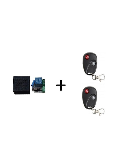 1 Kanal Dc12v 10a Röle +2 Adet 2 Kanal Rf Uzaktan Kumanda 433mhz